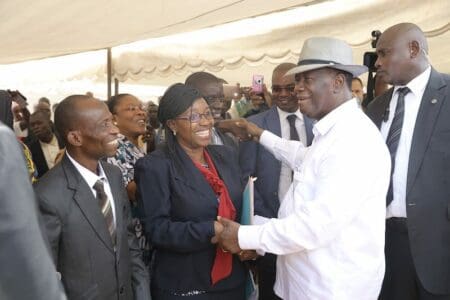 Alassane Ouattara exhorte les populations de l’lndenié-Djuablin à lui donner une forte majorité à l’Assemblée nationale