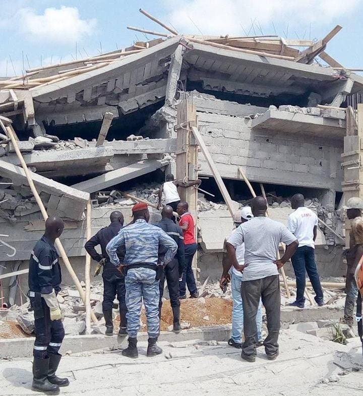 Plus de 10 personnes blessées dans l’effondrement d’un immeuble à Yamoussoukro