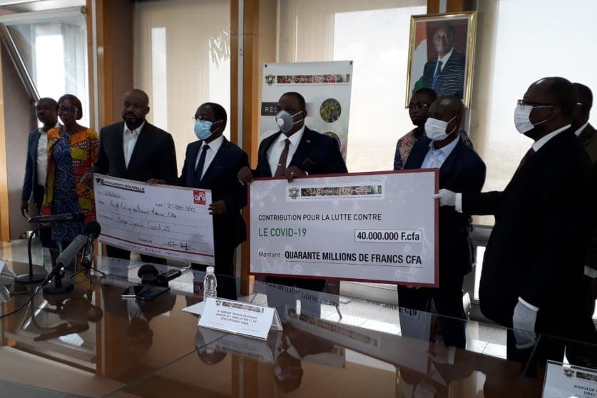 Covid-19 : Un appui de 65 millions de FCFA du secteur café-cacao à la lutte