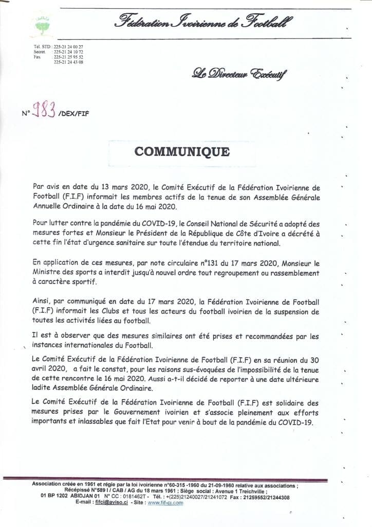 Célébration du 1er mai : pas d’activités de l’édition 2020 de la fête du travail