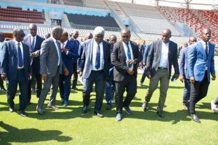 CAN CÔTE D’IVOIRE 2023/VISITE DES INFRASTRUCTURES SPORTIVES : ÉTAPE DE BOUAKE Le Premier Ministre Robert Beugré MAMBE dans le Gbèkè !