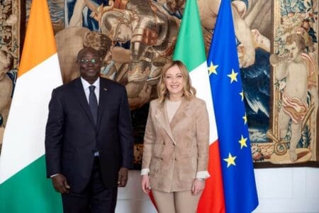 Le Vice-Président De La République A Eu Des Entretiens Avec La Présidente Du Conseil Des Ministres Italien Et Le PDG Du Groupe ENI, À Rome