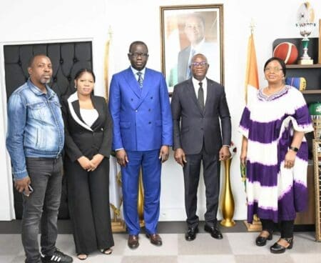 COUPE D’AFRIQUE DES NATIONS CAF-TOTALENERGIES 2023 | AUDIENCE-CABINET:Le Directeur National des 9es Jeux de la Francophonie en visite chez le Ministre METCH