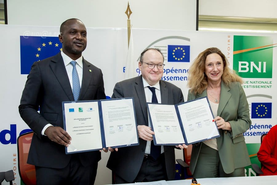 Agriculture : la BNI et la Banque européenne d’investissement signent un accord de 65 milliards FCFA pour financer la durabilité du cacao en Côte d’Ivoire