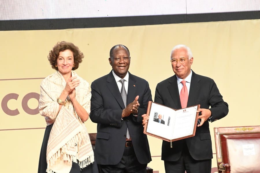 António Costa reçoit le Prix Félix Houphouet-Boigny 2024 pour la recherche de la paix à Abidjan